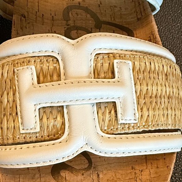 Sam Edelman Rowan Basketweave White and Tan Slide Sandals size 8 - Picture 10 of 10